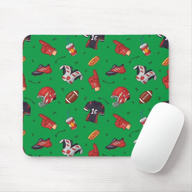 Mousepad Equipamento desportivo de futebol, Comida e bebida (Com mouse)