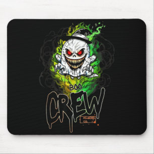 Mousepad Equipe Boo fantasma preto halloween fantasma fanta