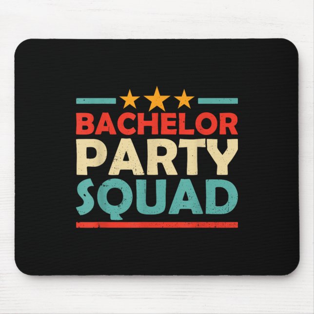 Mousepad Equipe da Despedida de Solteiro Esposa Noivo _1  (Frente)