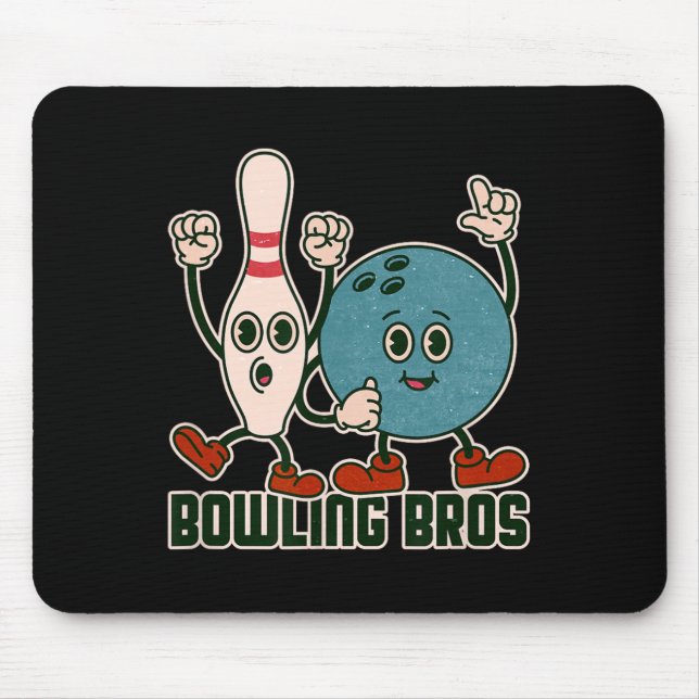 Mousepad Equipe da Liga de Boliche Bowling Bros Alley Byll  (Frente)