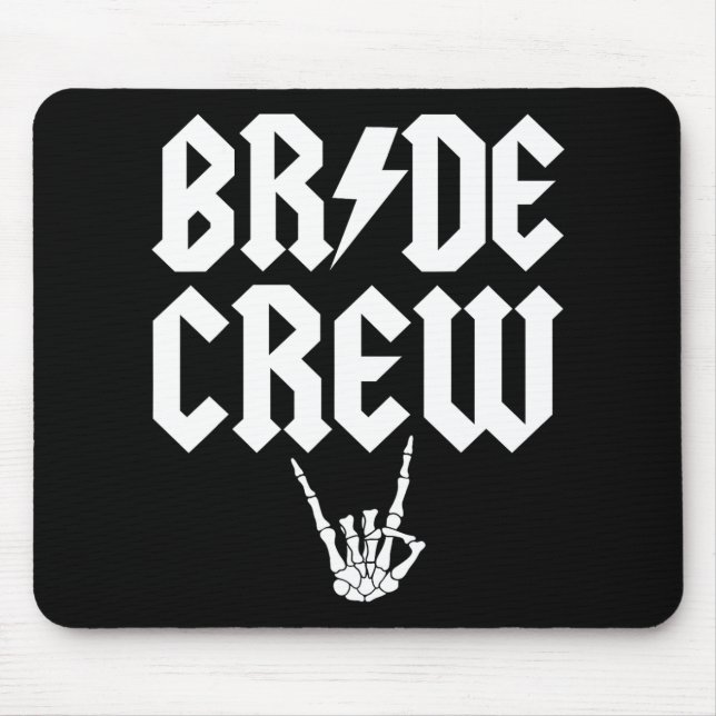 Mousepad Equipe da Noiva Rock N Roll Gótico Halloween Despe (Frente)