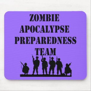 Mousepad Equipe da prontidão do apocalipse do zombi