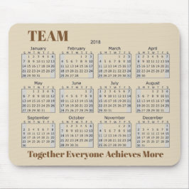 Mousepad EQUIPE de 2018 calendários