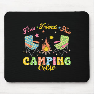 Mousepad Equipe de Acampamento Família Amigos Garotas Crian