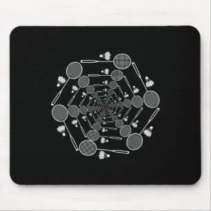 Mousepad Equipe de amor de badminton jogador treinador