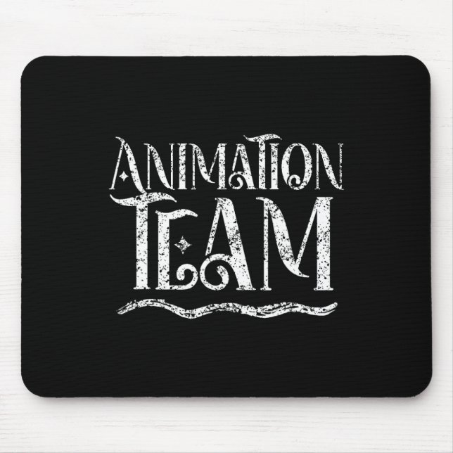 Mousepad Equipe de Animação Animador Animar Trabalho  (Frente)
