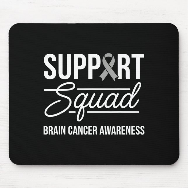 Mousepad Equipe de apoio conscientização tumor cerebral cân (Frente)