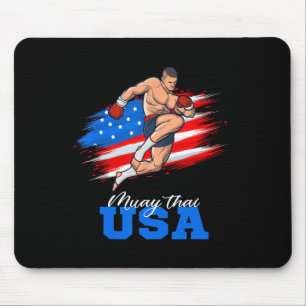 Mousepad Equipe de Apoio Muay Thai EUA Bandeira Americana K
