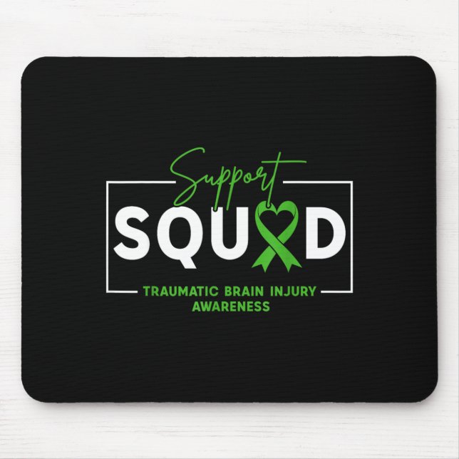 Mousepad Equipe de Apoio TBI Conscientização sobre Lesão Ce (Frente)