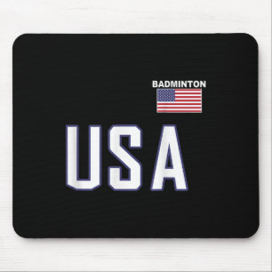 Mousepad Equipe de Badminton da Bandeira dos EUA Equipament