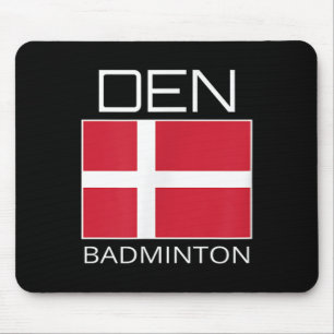 Mousepad Equipe de Badminton da Dinamarca Atleta Dinamarquê
