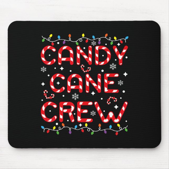 Mousepad Equipe de Bastão de Doces Natal Divertido Amante d (Frente)