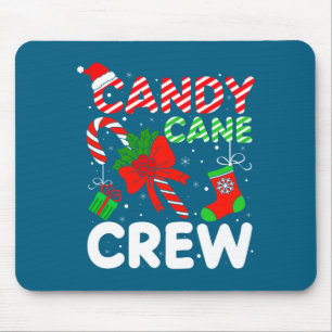 Mousepad Equipe de Bastão de Doces Natal Divertido Família