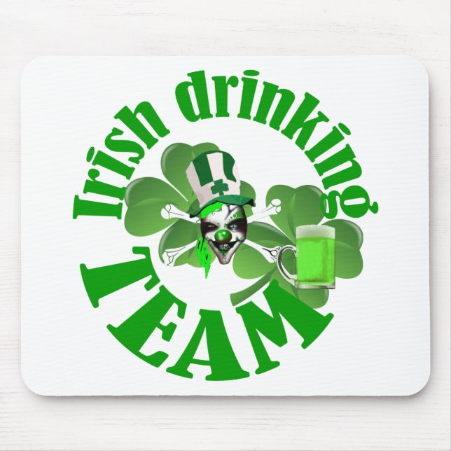Mousepad Equipe de bebendo irlandesa (Frente)