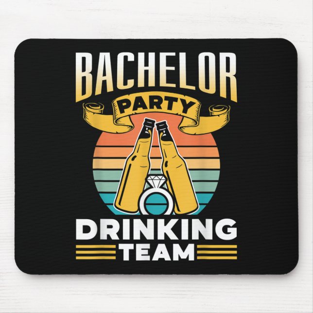 Mousepad Equipe de Bebidas da Festa de Despedida de Solteir (Frente)