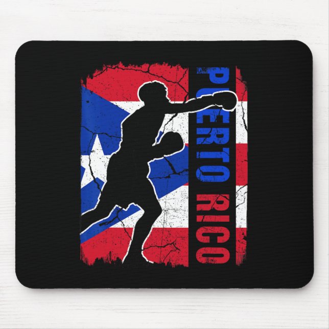 Mousepad Equipe de Boxing Porto Rico Bandeira Boxing G (Frente)