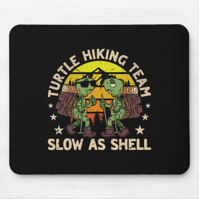 Mousepad Equipe De Caminho De Tartaruga Como Shell Engraçad (Frente)