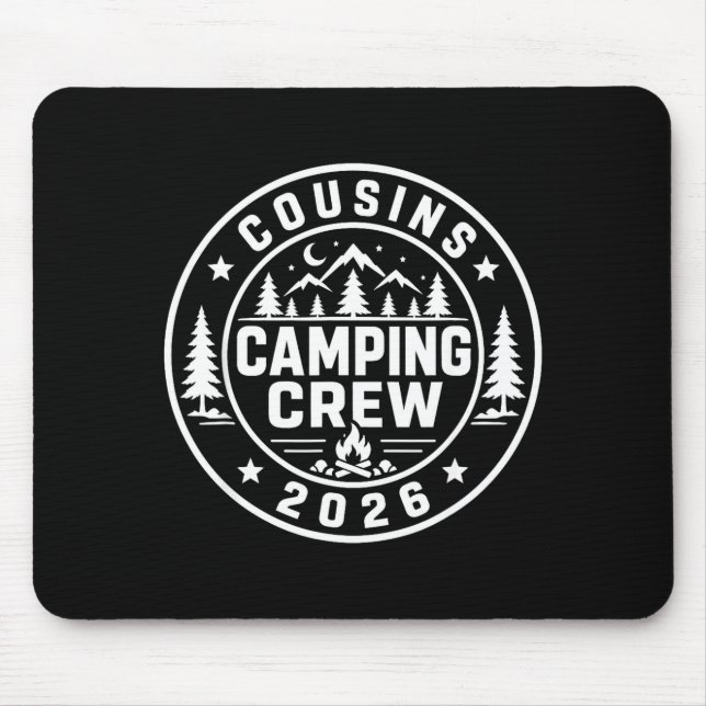 Mousepad Equipe de camping de primos verão 2026 homens mulh (Frente)