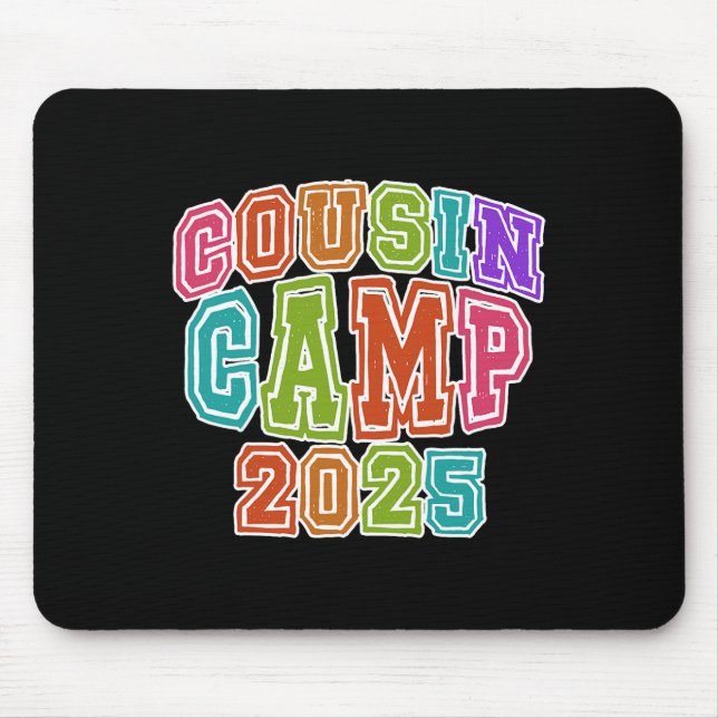 Mousepad Equipe de Camping dos Primos Viagem de Férias de P (Frente)