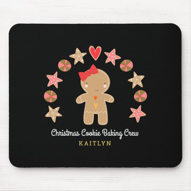 Mousepad Equipe de Confeitaria de Biscoito de Menina de Pão (Frente)