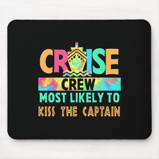 Mousepad Equipe de Cruzeiro de Férias de Tie Dye Mais Prope (Frente)