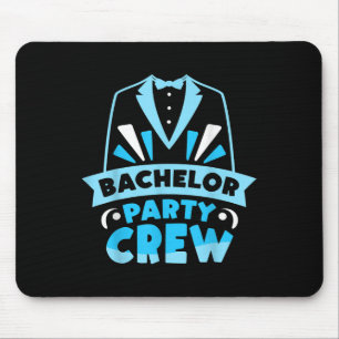 Mousepad Equipe de despedida de solteiro do noivo da noiva 