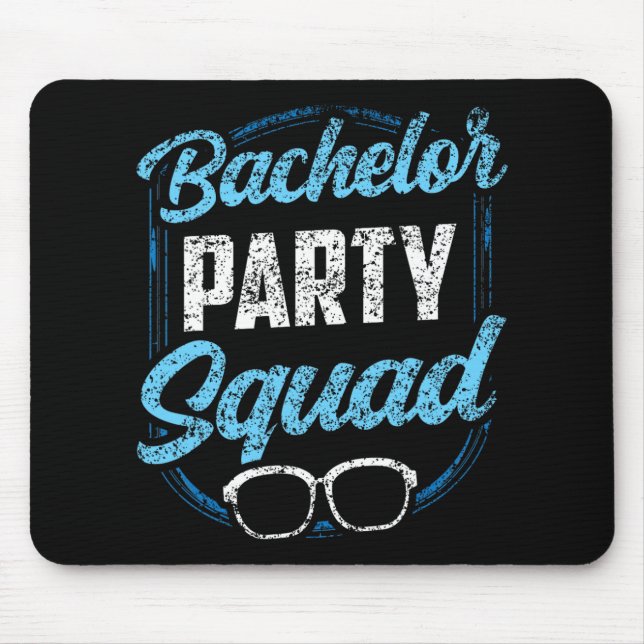 Mousepad Equipe de Despedida de Solteiro Noiva Noivo  (Frente)