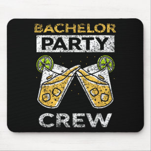 Mousepad Equipe de despedida de solteiro noiva noivo