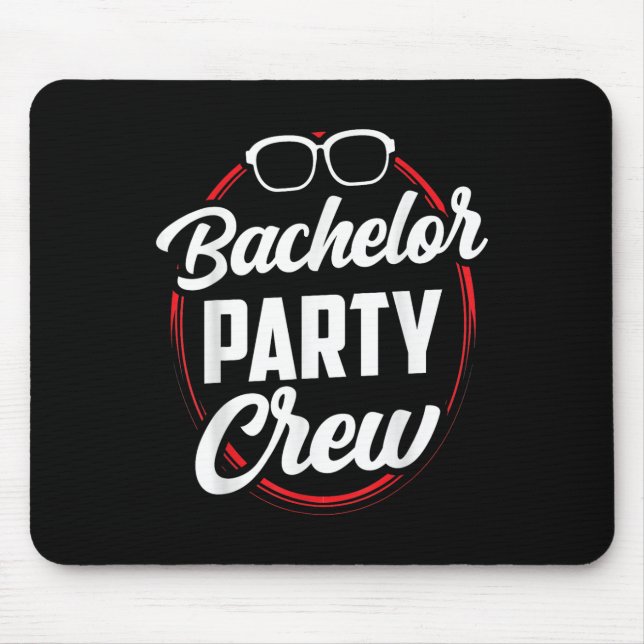 Mousepad Equipe de Despedida de Solteiro Noiva Noivo  (Frente)