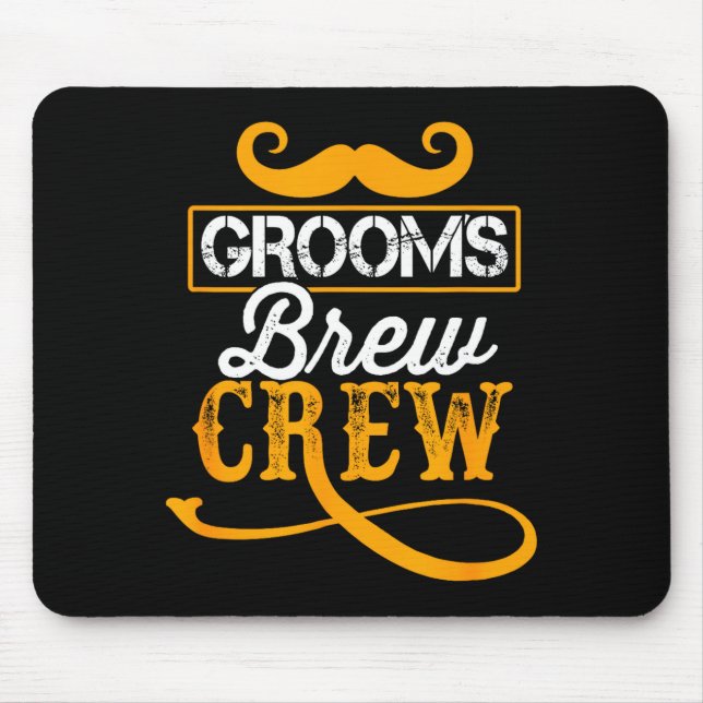 Mousepad Equipe de Despedida de Solteiro Noivo Casamento No (Frente)