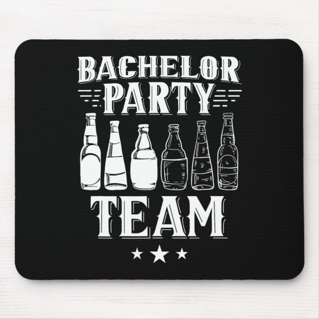 Mousepad Equipe de despedida de solteiro Noivo Noiva 4  (Frente)