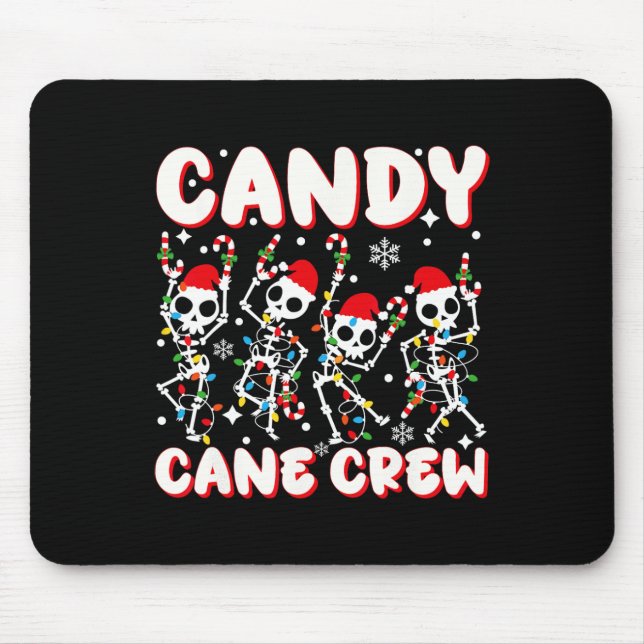 Mousepad Equipe de Doces de Natal Esqueleto Amante de Doces (Frente)
