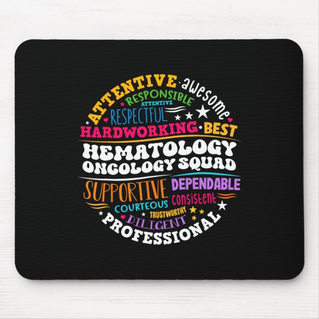 Mousepad Equipe de Enfermeira de Oncologia Hematologia Pedi (Frente)