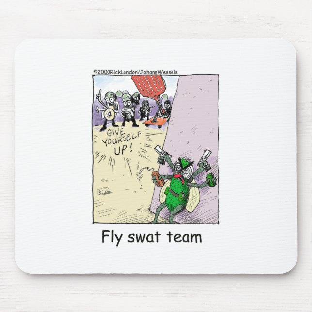 Mousepad Equipe de Esmagamento de Moscas Presentes Divertid (Frente)