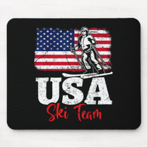Mousepad Equipe de esqui dos EUA américa esquiando esportes