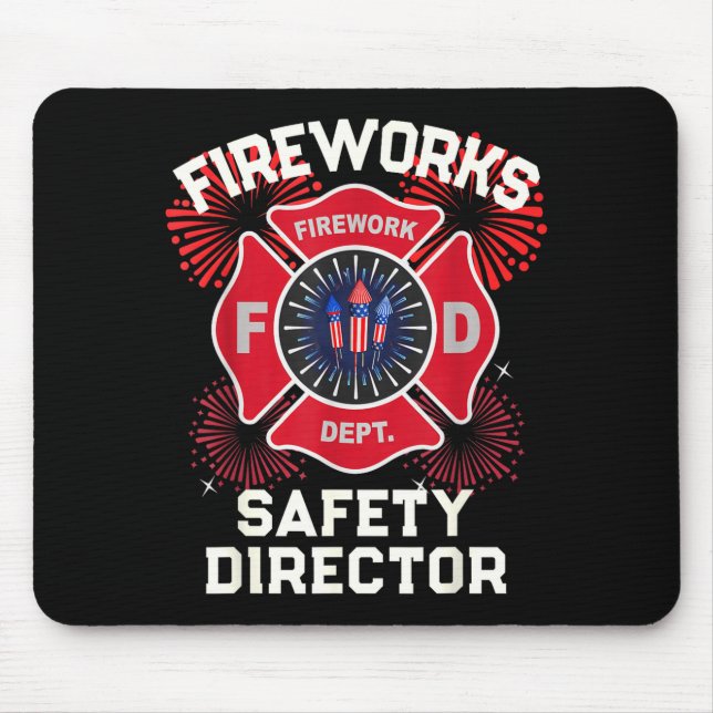 Mousepad Equipe de explosão do diretor de segurança de fogo (Frente)
