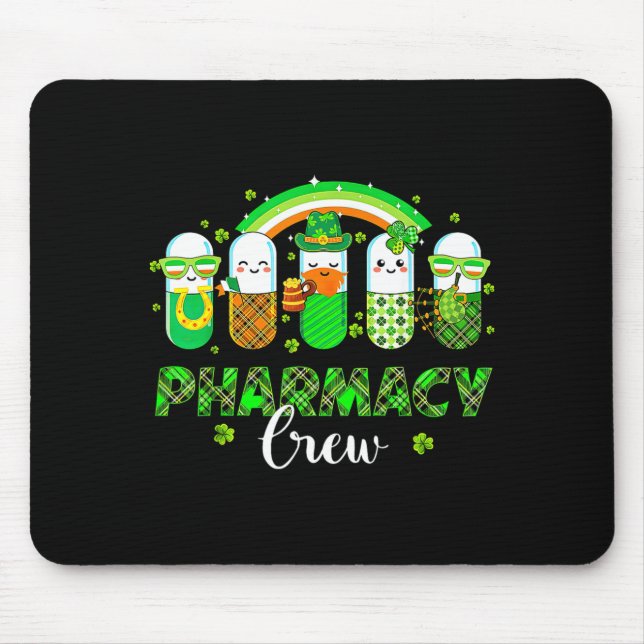 Mousepad Equipe de farmácia pílulas engraçadas arco-íris fa (Frente)