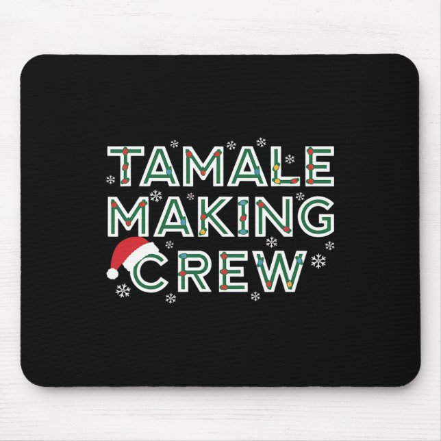 Mousepad Equipe de Feitura de Tamales de Natal Comida Mexic (Frente)