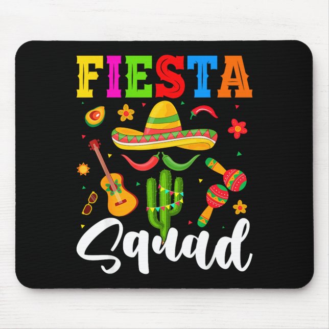 Mousepad Equipe de festa engraçada cinco de maio vamos mexi (Frente)