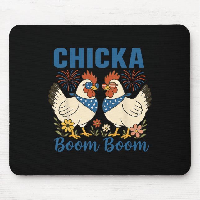 Mousepad Equipe de Frango Chicka Boom Boom Patriota 4 de Ju (Frente)