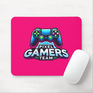 Mousepad Equipe de Gamers de Pixel - Efeito de Falha de Neo