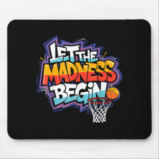 Mousepad Equipe de grafite de basquete de março louco começ