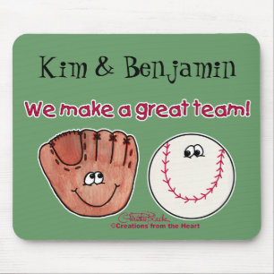 Mousepad Equipe de luvas de beisebol