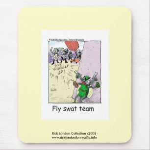 Mousepad Equipe de Mata-Moscas de Desenho Animado da Políci