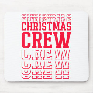 Mousepad Equipe de Natal Vermelho Camadas de Texto Família 