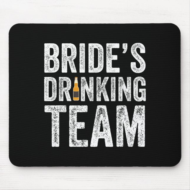 Mousepad Equipe de noivas bebendo divertido despedida de so (Frente)