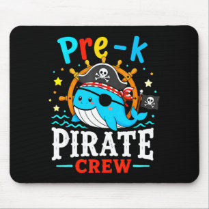 Mousepad Equipe de pirata pré-k baleia professora aluno hal