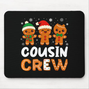 Mousepad Equipe de Primos Natal 2025 Biscoito Crianças Meni