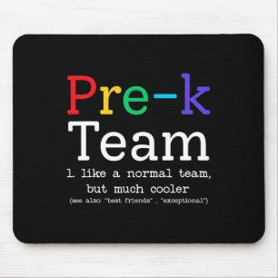 Mousepad Equipe de professor de pré-k como um jardim de inf