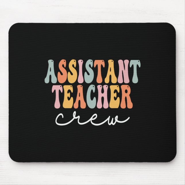 Mousepad Equipe de Professor Instantâneo Retro Groovy Prime (Frente)